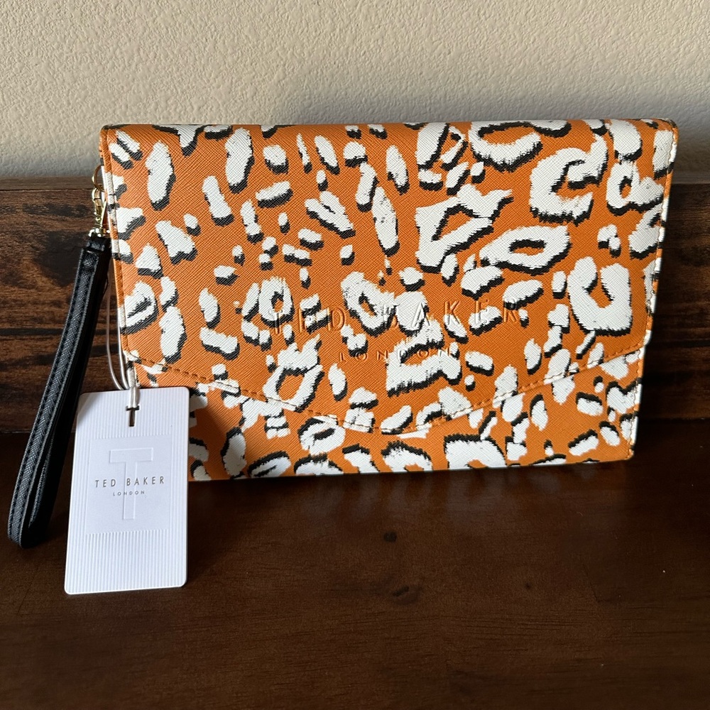 Ted Baker London NWT Leopard Wristlet Clutch